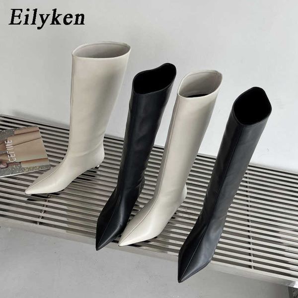 boots eilyken soft leather pointed toe high knee high boots low heels modern boots new autumn winter women botas mujer 221123, Black
boots eilyken soft leather pointed toe high knee high boots low heels modern boots new autumn winter women botas mujer 221123, Black