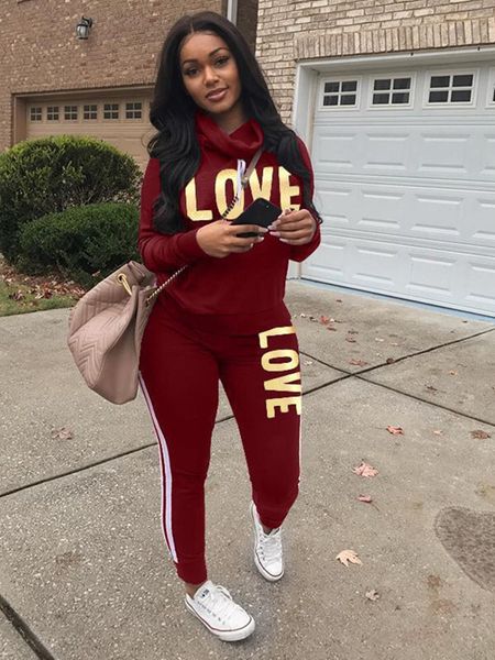 women's two piece pants streetwear two 2 piece sets womens outfits autumn clothes love print turtleneck long pants suit casual tracksui, White
women's two piece pants streetwear two 2 piece sets womens outfits autumn clothes love print turtleneck long pants suit casual tracksui, White