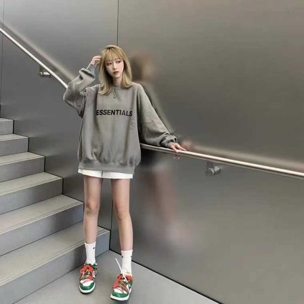 men's hoodie autumn and winter plush round neck sweater bear of god multi thread ess three-dimensional letters embossed for men women, Black
men's hoodie autumn and winter plush round neck sweater bear of god multi thread ess three-dimensional letters embossed for men women, Black