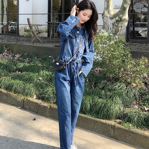 women's jumpsuits rompers autumn denim jumpsuit jean jumpsuit for ladies long sleeve turtleneck lace up loose casual jeans women dungar, Black;white
women's jumpsuits rompers autumn denim jumpsuit jean jumpsuit for ladies long sleeve turtleneck lace up loose casual jeans women dungar, Black;white