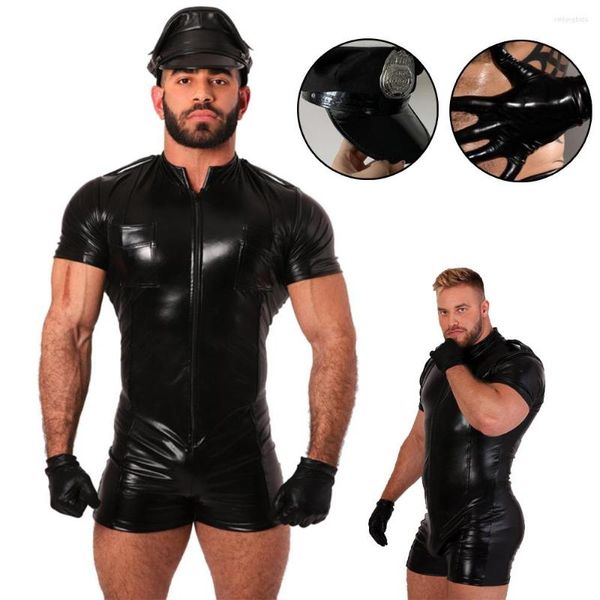 men's tracksuits heseks latex catsuit leather man jumpsuits stretch pvc bodysuits tight clubwear men zipper front vinyl body suit, Gray
men's tracksuits heseks latex catsuit leather man jumpsuits stretch pvc bodysuits tight clubwear men zipper front vinyl body suit, Gray