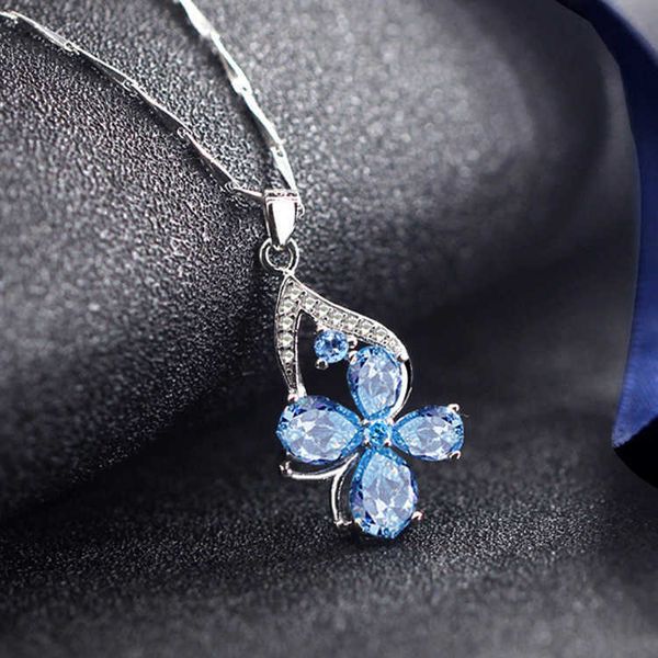 necklaces s factory sea z flower necklace blue crystal clover pendant, Silver
necklaces s factory sea z flower necklace blue crystal clover pendant, Silver