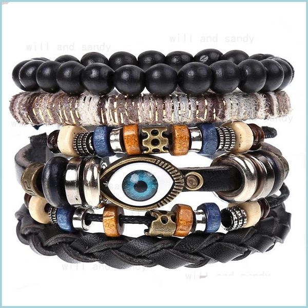charm bracelets 4pcs/set leather bracelets evil charm eye mtilayer wrap bracelet set bangles cuff wristband men fashion jewelry gift dhbaj, Golden;silver
charm bracelets 4pcs/set leather bracelets evil charm eye mtilayer wrap bracelet set bangles cuff wristband men fashion jewelry gift dhbaj, Golden;silver