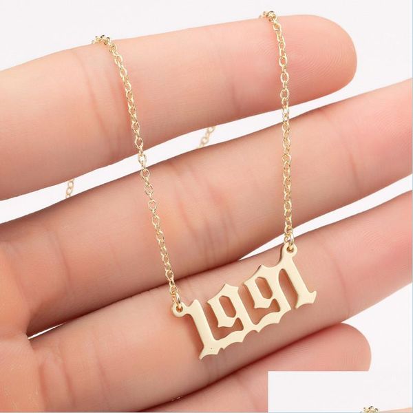 pendant necklaces birthday year number necklace sier gold chains initial birth pendant women fashion jewelry drop delivery necklaces dhd8s, Silver
pendant necklaces birthday year number necklace sier gold chains initial birth pendant women fashion jewelry drop delivery necklaces dhd8s, Silver