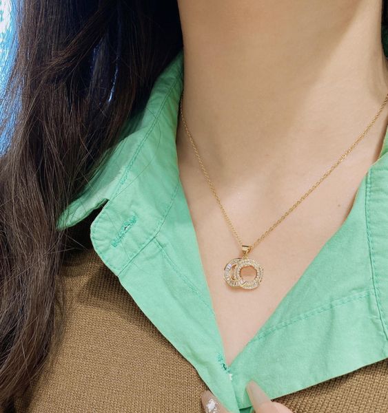 style jewelry pendant necklace exquisite luxury diamond necklace designed for girls long chain designer brand accessories classic premium gi, Silver
style jewelry pendant necklace exquisite luxury diamond necklace designed for girls long chain designer brand accessories classic premium gi, Silver
