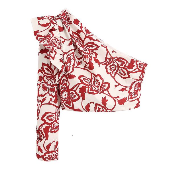 women's jumpsuits rompers women fashion print ruffled short blouses vintage asymmetric neck one sleeve shirts girls casual chic 221123, Black;white
women's jumpsuits rompers women fashion print ruffled short blouses vintage asymmetric neck one sleeve shirts girls casual chic 221123, Black;white