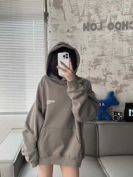 men's hoodie fleece hooded sweater autumn and winter new high street fog double line ess flocking small standard american fashion top, Black
men's hoodie fleece hooded sweater autumn and winter new high street fog double line ess flocking small standard american fashion top, Black