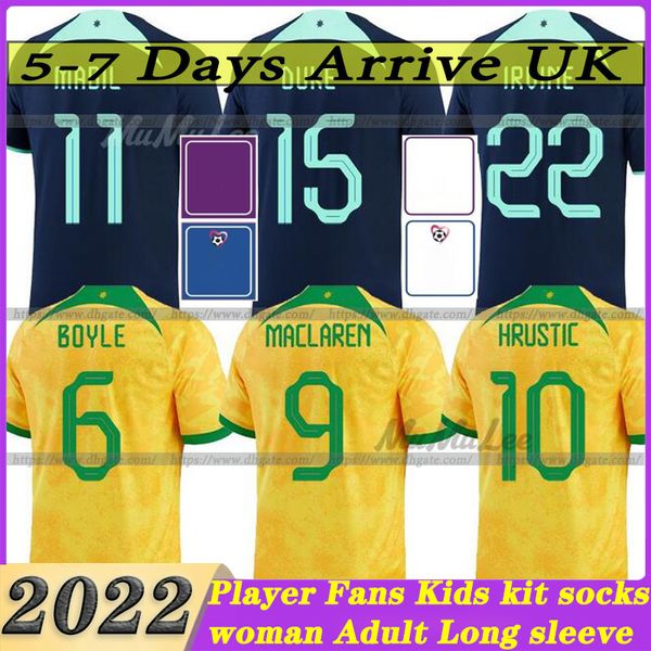 2022 australias soccer jerseys home away mooy 13 souttar 19 hrustic 10 boyle 6 irvine 22 mabil mcgree 22 23 2023 jersey football shirts, Black;yellow
2022 australias soccer jerseys home away mooy 13 souttar 19 hrustic 10 boyle 6 irvine 22 mabil mcgree 22 23 2023 jersey football shirts, Black;yellow
