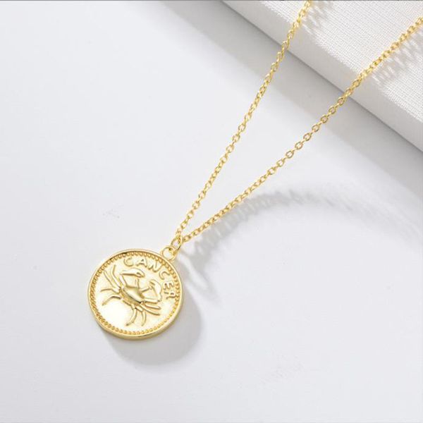 s925 sterling silver pendant necklace gold-plated coins 12 constellation cross-border female european and n jewelry ins trend clavicle chain
s925 sterling silver pendant necklace gold-plated coins 12 constellation cross-border female european and n jewelry ins trend clavicle chain