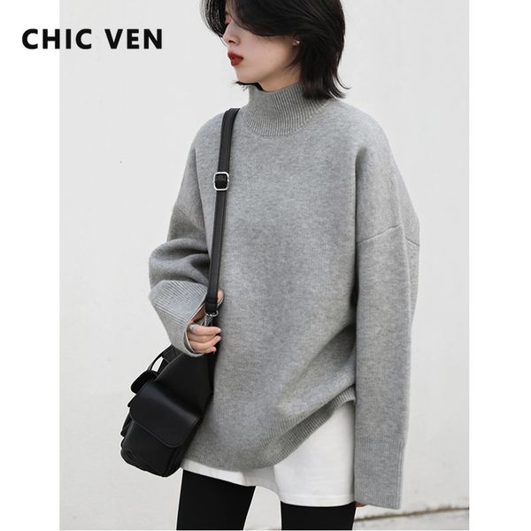 women's sweaters chic ven sweater solid turtleneck loose pullover womens winter thick warm woman female coat autumn 221123, White;black
women's sweaters chic ven sweater solid turtleneck loose pullover womens winter thick warm woman female coat autumn 221123, White;black
