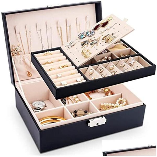 jewelry boxes double layer jewelry box pu leather organizer display travel storage boxes case large space holder for earrings neckla dhawf, Black;white
jewelry boxes double layer jewelry box pu leather organizer display travel storage boxes case large space holder for earrings neckla dhawf, Black;white