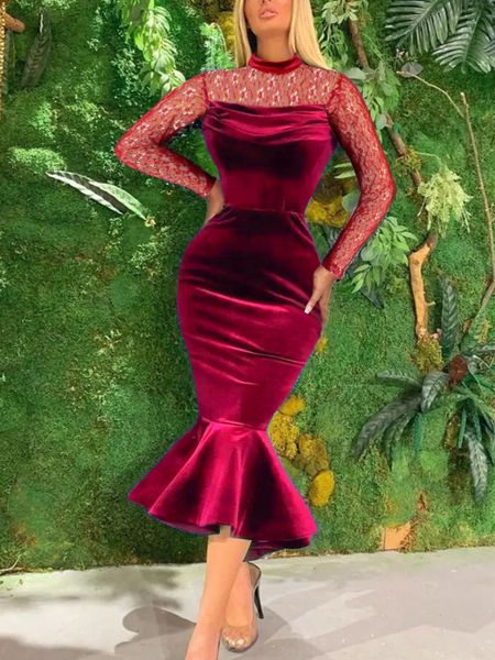 party dresses women vintage burgundy midi contrast lace long sleeve mermaid hem high neck velvet bodycon evening christmas wear 221123, White;black
party dresses women vintage burgundy midi contrast lace long sleeve mermaid hem high neck velvet bodycon evening christmas wear 221123, White;black