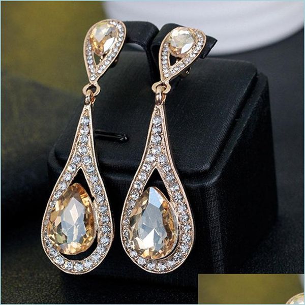 dangle chandelier diamond water drop earrings wedding women ear rings dangle fashion jewelry for woman gifts delivery dhwqm, Silver 
dangle chandelier diamond water drop earrings wedding women ear rings dangle fashion jewelry for woman gifts delivery dhwqm, Silver