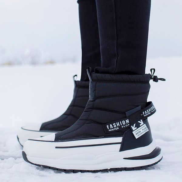 winter short women's multicolor snow thickened warm non-slip couple cotton boots plus velvet waterproof casual men's cotton shoes, Black
winter short women's multicolor snow thickened warm non-slip couple cotton boots plus velvet waterproof casual men's cotton shoes, Black