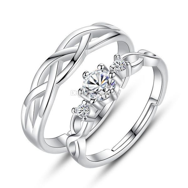 band rings weave adjustable diamond ring open sier couple engagement wedding rings for men women fashion jewelry gift drop delivery dhsii, Silver
band rings weave adjustable diamond ring open sier couple engagement wedding rings for men women fashion jewelry gift drop delivery dhsii, Silver