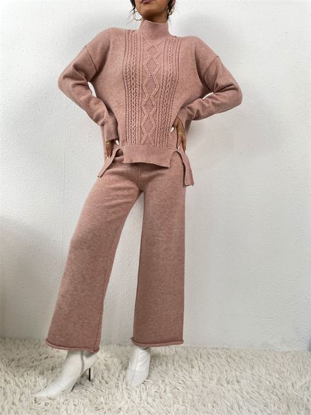 women's two piece pants fashion two piece set for women knitted tracksuit autumn clothes turtleneck pullover sweater long pants suits k, White
women's two piece pants fashion two piece set for women knitted tracksuit autumn clothes turtleneck pullover sweater long pants suits k, White