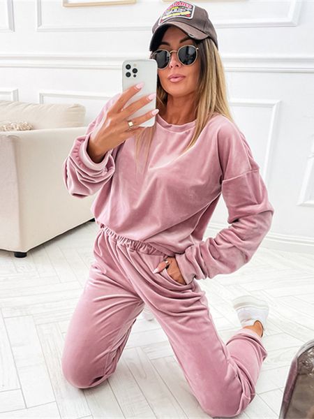 women's two piece pants streetwear velvet two 2 piece sets womens outfits autumn winter ware clothes pullover long pants suit velour tr, White
women's two piece pants streetwear velvet two 2 piece sets womens outfits autumn winter ware clothes pullover long pants suit velour tr, White
