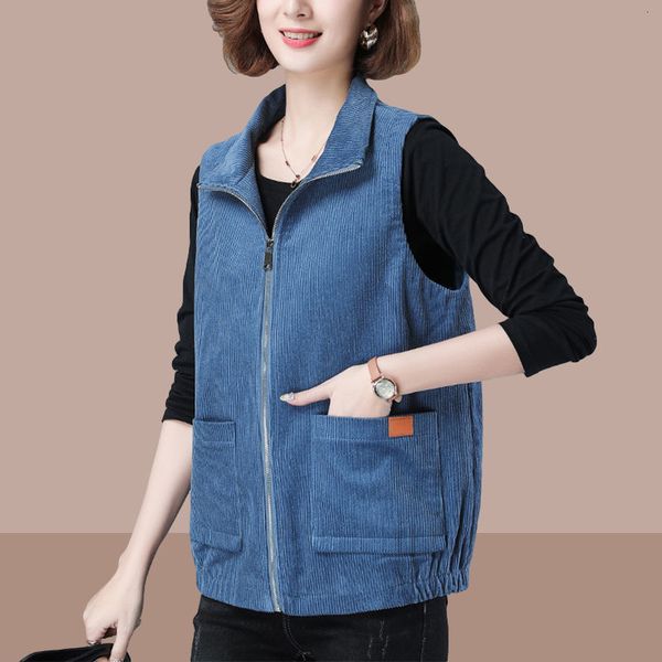 women's vests spring autumn sleeveless jacket korea corduroy vest outwear solid color casual female zipper waistcoat 221123, Black;white
women's vests spring autumn sleeveless jacket korea corduroy vest outwear solid color casual female zipper waistcoat 221123, Black;white