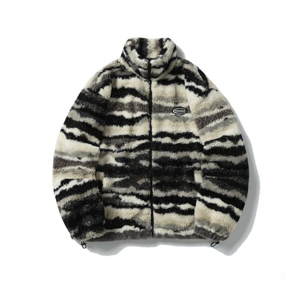 men vintage thick lamb wool coat striped windbreaker winter plush heavy jackets, Black;brown
men vintage thick lamb wool coat striped windbreaker winter plush heavy jackets, Black;brown