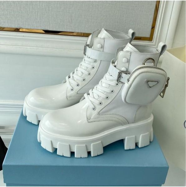 2022 new designer women boots monolith shiny detachable nylon pouch combat shoes nylon hailf outdoor thick bottom mid-length boot, Black
2022 new designer women boots monolith shiny detachable nylon pouch combat shoes nylon hailf outdoor thick bottom mid-length boot, Black