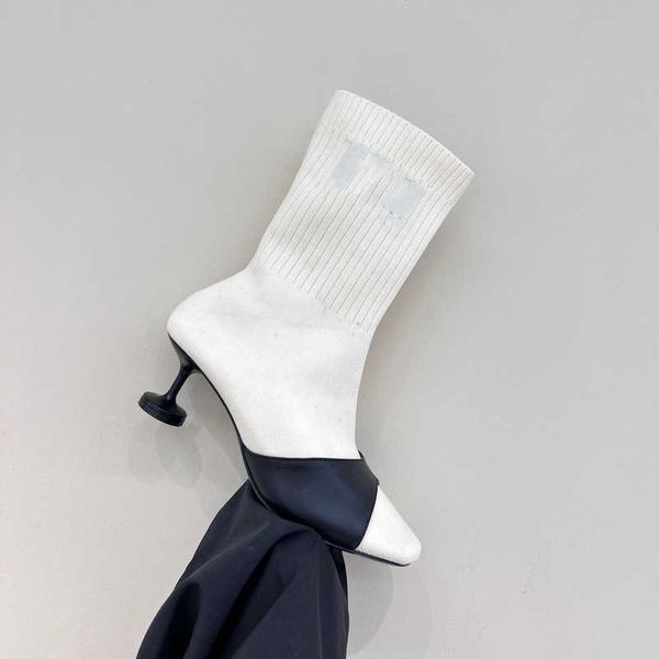 round toe fly knit high heels knitted medium elastic sock boots women's summer boots 221123, Black
round toe fly knit high heels knitted medium elastic sock boots women's summer boots 221123, Black
