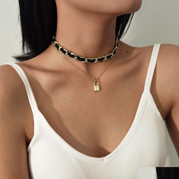 pendant necklaces gold chains lock pendant necklace lace mti layer wrap choker necklaces women fashion jewelry gift drop delivery pen dhtfy, Silver
pendant necklaces gold chains lock pendant necklace lace mti layer wrap choker necklaces women fashion jewelry gift drop delivery pen dhtfy, Silver