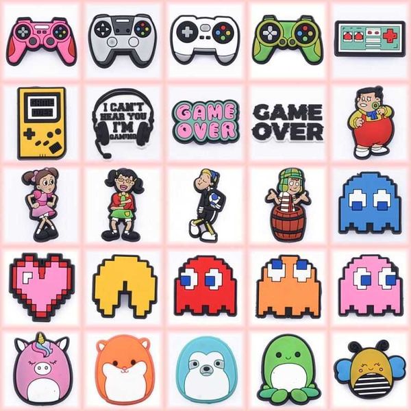shoe parts accessories classic cartoon anime boy game wholesale pvc rubber designer shoe charms for clog shoes decoration custom charms via, White;pink
shoe parts accessories classic cartoon anime boy game wholesale pvc rubber designer shoe charms for clog shoes decoration custom charms via, White;pink