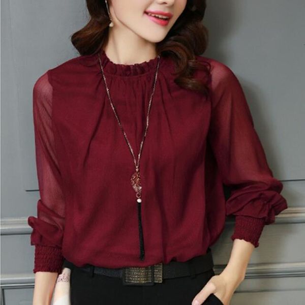 women's jumpsuits rompers chiffon blouse women long sleeve stand neck work wear shirts elegant lady blouses casual solid color blusas, Black;white
women's jumpsuits rompers chiffon blouse women long sleeve stand neck work wear shirts elegant lady blouses casual solid color blusas, Black;white