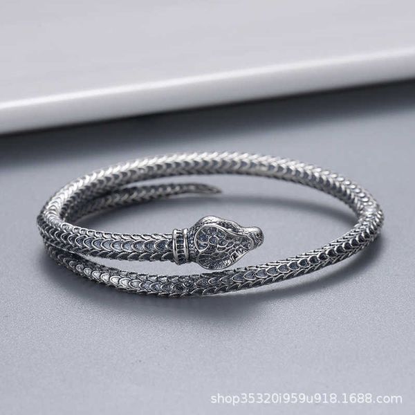 2023 designer new jewelry shuang thai silver bracelet tail snake male and female lovers punk bracelet open mouth jewelry, Black
2023 designer new jewelry shuang thai silver bracelet tail snake male and female lovers punk bracelet open mouth jewelry, Black
