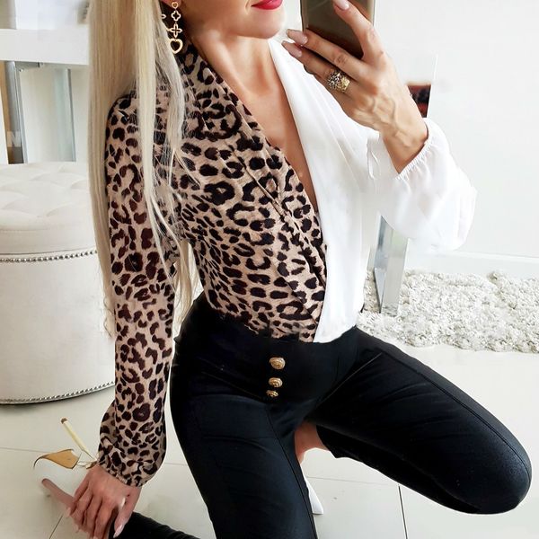 women's jumpsuits rompers leopardzebra stripe spliced blouse women deep vneck shirts office lady chic long sleeve ol shirs for autumn, Black;white
women's jumpsuits rompers leopardzebra stripe spliced blouse women deep vneck shirts office lady chic long sleeve ol shirs for autumn, Black;white