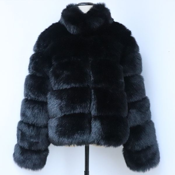 women's fur faux hjqjljls winter women thick warm long sleeve coat luxury female stand collar short fake jacket 221122, Black
women's fur faux hjqjljls winter women thick warm long sleeve coat luxury female stand collar short fake jacket 221122, Black