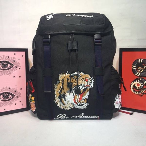 large backpack shoulder bag handbags purse drawstring tiger head pattern travel crossbody bags red green straps 5a quality
large backpack shoulder bag handbags purse drawstring tiger head pattern travel crossbody bags red green straps 5a quality