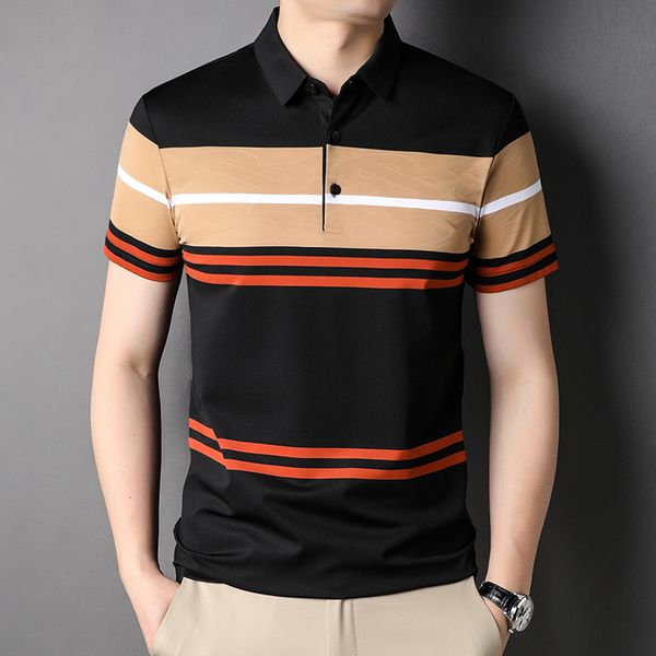 men's polos high grade pure cotton embroidered polo shirt men's summer lapel stripe short sleeve tshirt fashion brand casual 22112, White;black
men's polos high grade pure cotton embroidered polo shirt men's summer lapel stripe short sleeve tshirt fashion brand casual 22112, White;black