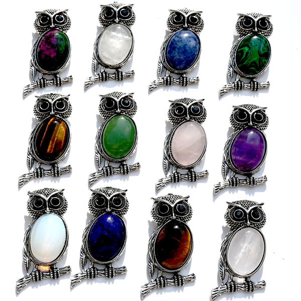 oval natural stone owl pendant ornaments crystal minerals reiki healing rose quartz gifts home decor necklace jewelry making art craft, Black
oval natural stone owl pendant ornaments crystal minerals reiki healing rose quartz gifts home decor necklace jewelry making art craft, Black