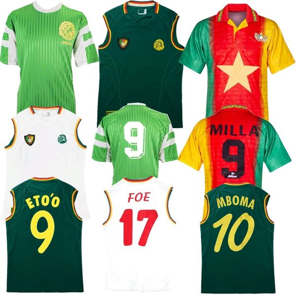 1990 2002 cameroon retro soccer jerseys eto o 1994 1995 mboma lauren song foe milla home away vintage classic football shirt, Black;yellow
1990 2002 cameroon retro soccer jerseys eto o 1994 1995 mboma lauren song foe milla home away vintage classic football shirt, Black;yellow