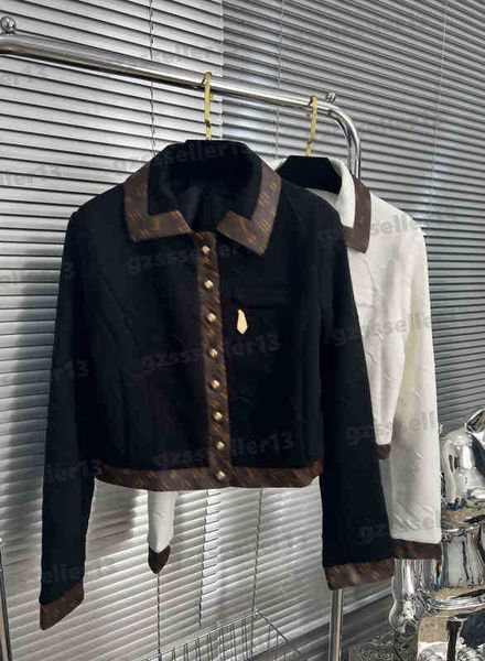 womens jacket jacquard fabric leather binding jackets fashion brand patchwork classic pattern letter logo buttons jacket luxury designer wom, Black;brown
womens jacket jacquard fabric leather binding jackets fashion brand patchwork classic pattern letter logo buttons jacket luxury designer wom, Black;brown
