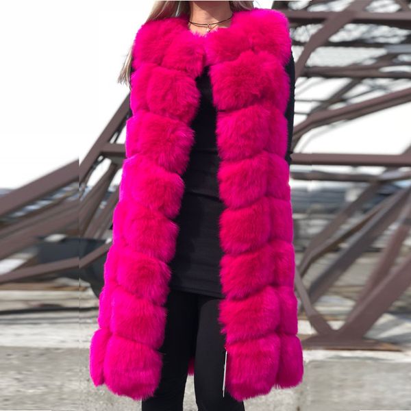 women's fur faux hjqjljls 90 cm vest winter women thick warm sleeveless long coat female artificial jacket 221122, Black
women's fur faux hjqjljls 90 cm vest winter women thick warm sleeveless long coat female artificial jacket 221122, Black
