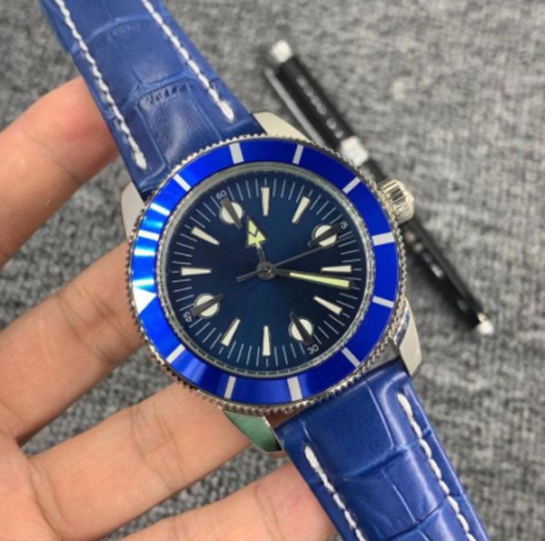 quality blue dial watches superocean heritage automatic mechanical movement watch leather strap floding clasp mens dress wrist designer luxu, Slivery;brown 
quality blue dial watches superocean heritage automatic mechanical movement watch leather strap floding clasp mens dress wrist designer luxu, Slivery;brown