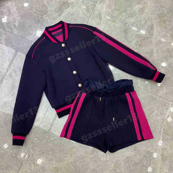 two piece women sets luxury brand l tracksuits designer baseball jacket contrast loose shorts fashion brand womens clothing, Gray
two piece women sets luxury brand l tracksuits designer baseball jacket contrast loose shorts fashion brand womens clothing, Gray
