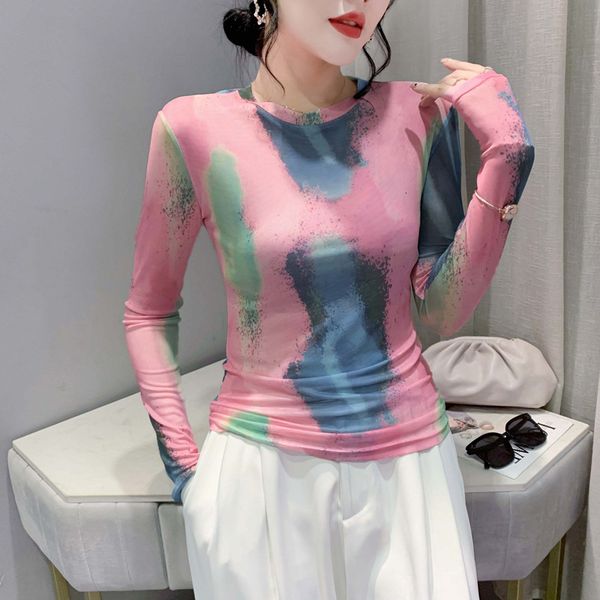 women's tshirt size s3xl women o neck soft full sleeve t shirts lady elegant elastic printed mesh tees female tshirt 221124, White
women's tshirt size s3xl women o neck soft full sleeve t shirts lady elegant elastic printed mesh tees female tshirt 221124, White
