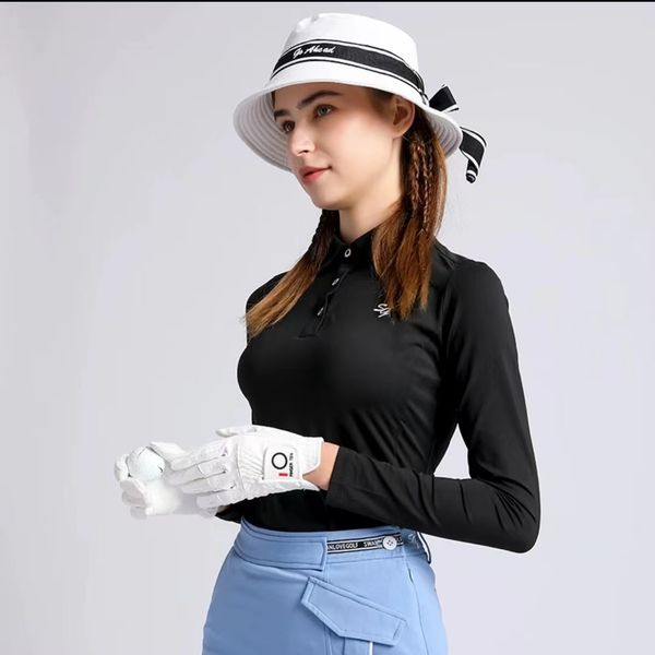 spring autumn golf sports suit women's long sleeved solid color shirt slim fit golf skirts elastic breathable clothing sets, Black
spring autumn golf sports suit women's long sleeved solid color shirt slim fit golf skirts elastic breathable clothing sets, Black