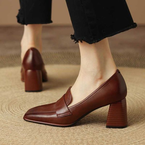 dress shoes sheepskin square head french brown high-heeled shoes 2022 spring and autumn new style shallow mouth temperament comfortable thic, Black
dress shoes sheepskin square head french brown high-heeled shoes 2022 spring and autumn new style shallow mouth temperament comfortable thic, Black