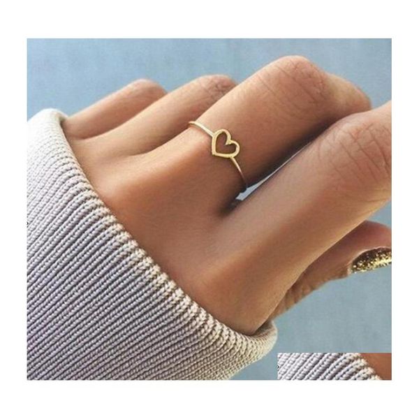 band rings minimalist heartshaped love ring for women good friend gift rose gold lovers simple finger knuckles size 5 11 drop delive dh1tl, Silver
band rings minimalist heartshaped love ring for women good friend gift rose gold lovers simple finger knuckles size 5 11 drop delive dh1tl, Silver