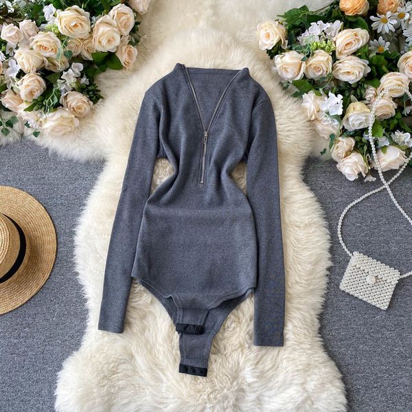 women's tshirt autumn spring black tees front zipper skinny long sleeve bodysuit women tshirt fashion body mujer jumpersuit 221124, White
women's tshirt autumn spring black tees front zipper skinny long sleeve bodysuit women tshirt fashion body mujer jumpersuit 221124, White