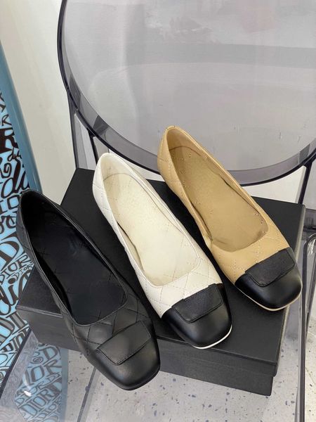 brand casual shoes designer design flat sole single women's early spring new style square head color matching shoes, Black
brand casual shoes designer design flat sole single women's early spring new style square head color matching shoes, Black