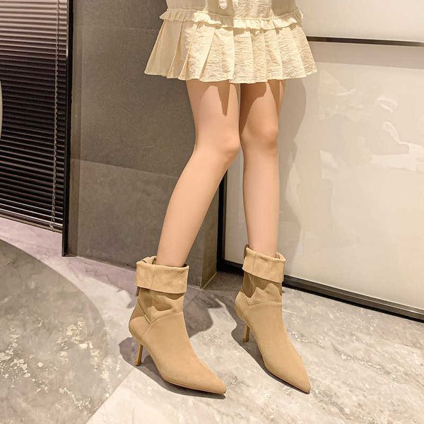 short boots women's spring and autumn 2022 new single boots apricot pointed french stiletto shoes nude boots fashion, Black
short boots women's spring and autumn 2022 new single boots apricot pointed french stiletto shoes nude boots fashion, Black