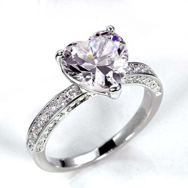 heart zircon wedding rings solitaire diamond engagement wedding ring for women lover vanlentine's gift, Golden;silver
heart zircon wedding rings solitaire diamond engagement wedding ring for women lover vanlentine's gift, Golden;silver