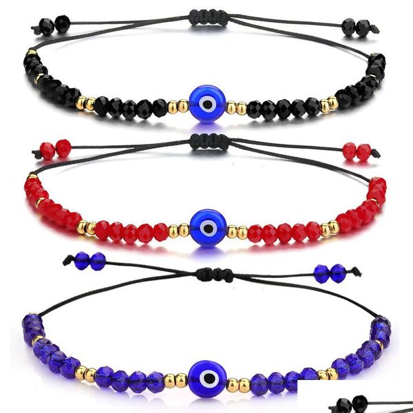 beaded braided evil blue eye strands bracelet handmade jewelry colorf crystal beads bracelets for women girl drop delivery dh1yl, Black
beaded braided evil blue eye strands bracelet handmade jewelry colorf crystal beads bracelets for women girl drop delivery dh1yl, Black