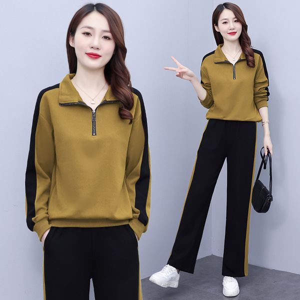 women's two piece pants casual sports long sleeve stand collar sweater suit women autumn wide leg fashion set loose plus size 221123, White
women's two piece pants casual sports long sleeve stand collar sweater suit women autumn wide leg fashion set loose plus size 221123, White