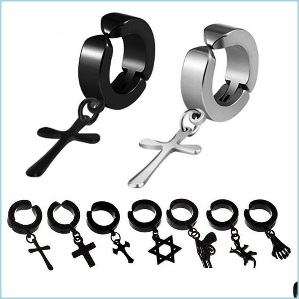 clip-on screw back clip on stainless steel earrings jesus cross star hoop screw back ear rings women mens fashion jewelry drop deli dhs83, Silver
clip-on screw back clip on stainless steel earrings jesus cross star hoop screw back ear rings women mens fashion jewelry drop deli dhs83, Silver